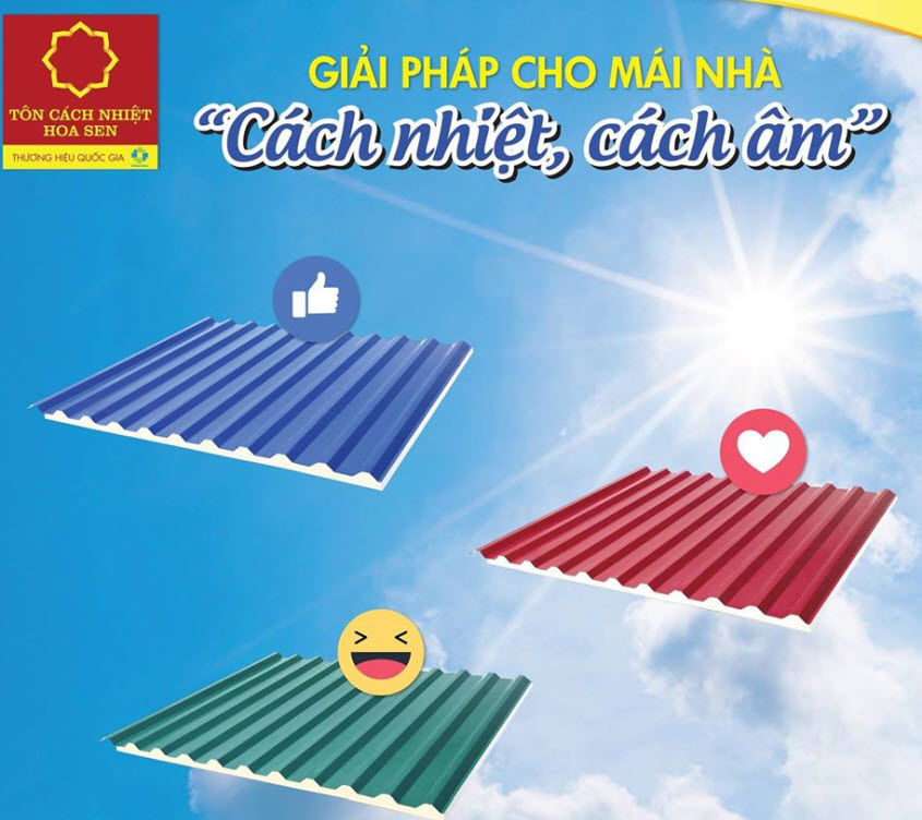 Tôn cách nhiệt Hoa Sen