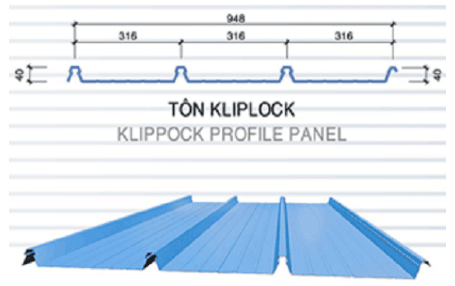 Cấu tạo tôn Cliplock