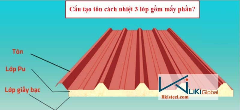 Cấu tạo tôn cách nhiệt 3 lớp