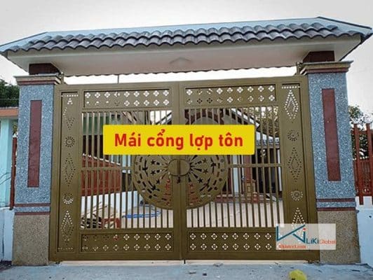 Tham khảo một vài mẫu mái cổng lợp tôn đẹp - phổ biến hiện nay