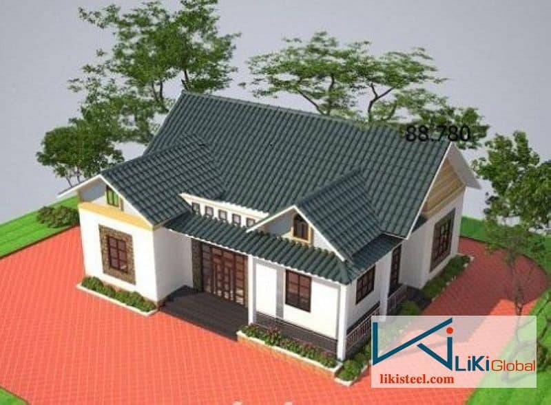 Nhà ống mái tôn cấp 4 gác lửng