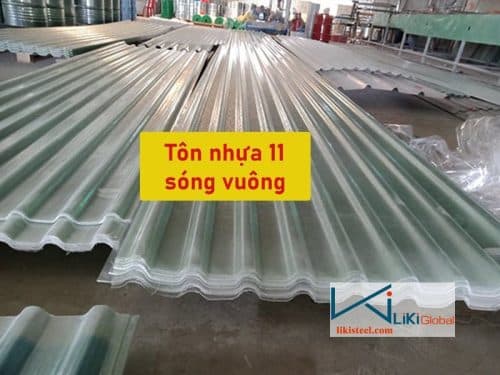 Tham khảo bảng giá tôn nhựa 11 sóng vuông mới nhất hiện nay