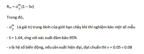 Cách tính cường độ thép