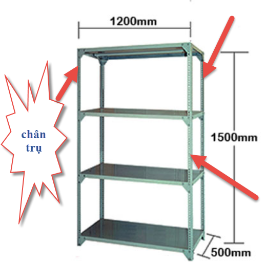 chân trụ kệ thép v lỗ