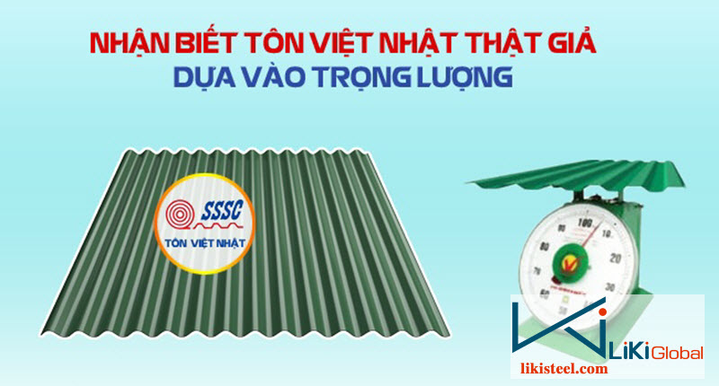 Cách nhận biết tôn LD Việt Nhật