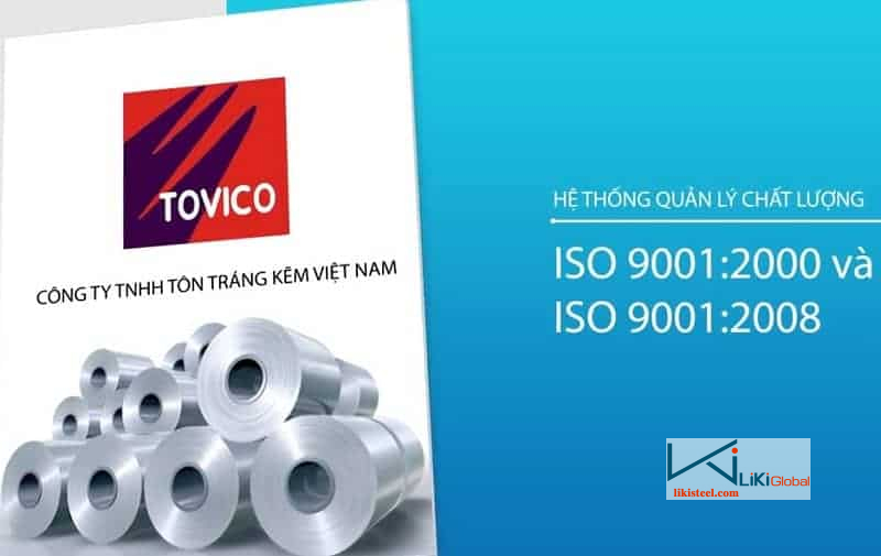 Hệ thống quản lý nhà máy tôn Tovico đạt chứng nhận chất lượng ISO 9001