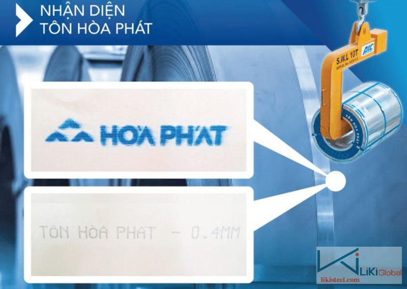 Nhận biết tôn Hoà Phát